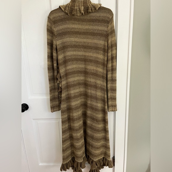 Vintage Ralph Lauren Hand Knit 100% Silk Open Front Longline Cardigan Sweater M - Picture 7 of 15